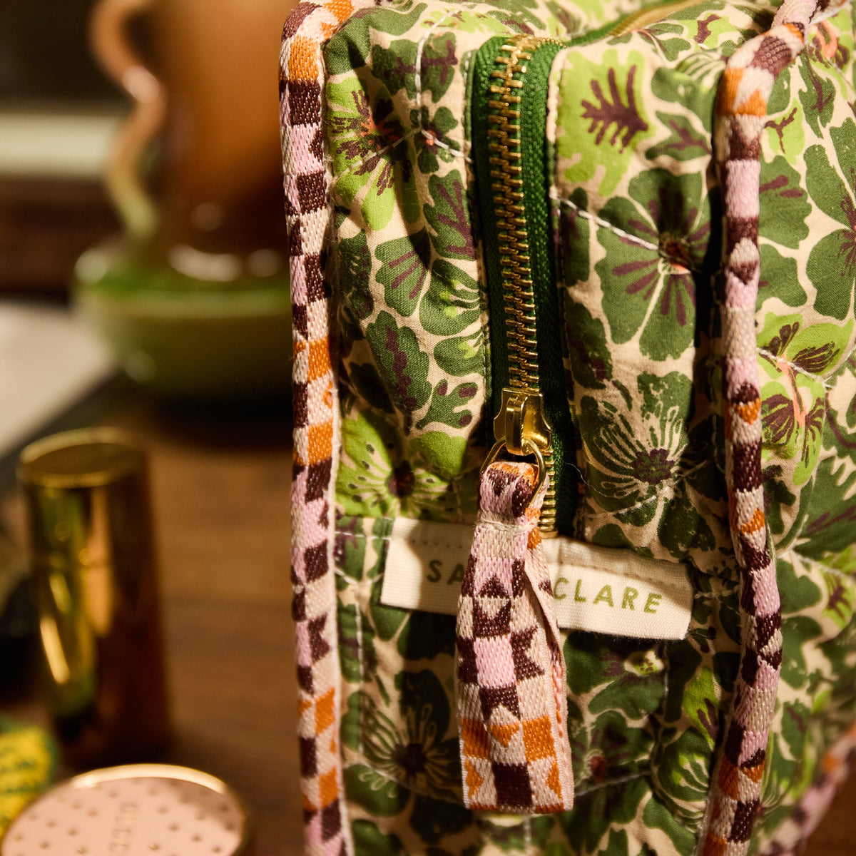 Sage X Clare - Magnolia Vanity Bag - Cactus Green