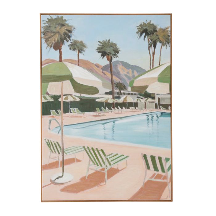 CTC - Malibu - Teak Frame Oil Painting