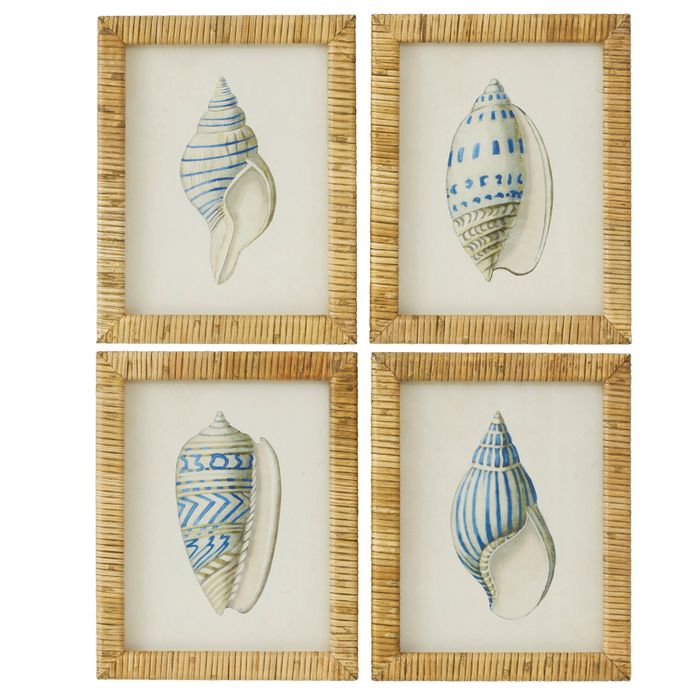 CTC - Heron Shell Framed Glass Print Series