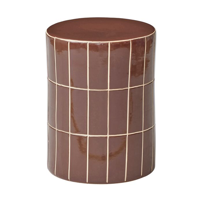 CTC - Boyd Ceramic Tile Stool - Chocolate