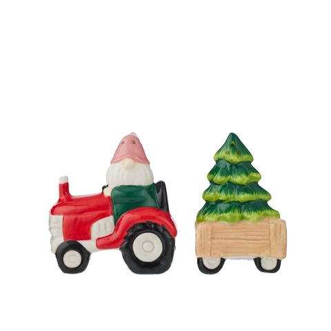 CTC - Merry Tractor w/Tree - Salt N Pepper Shaker Set