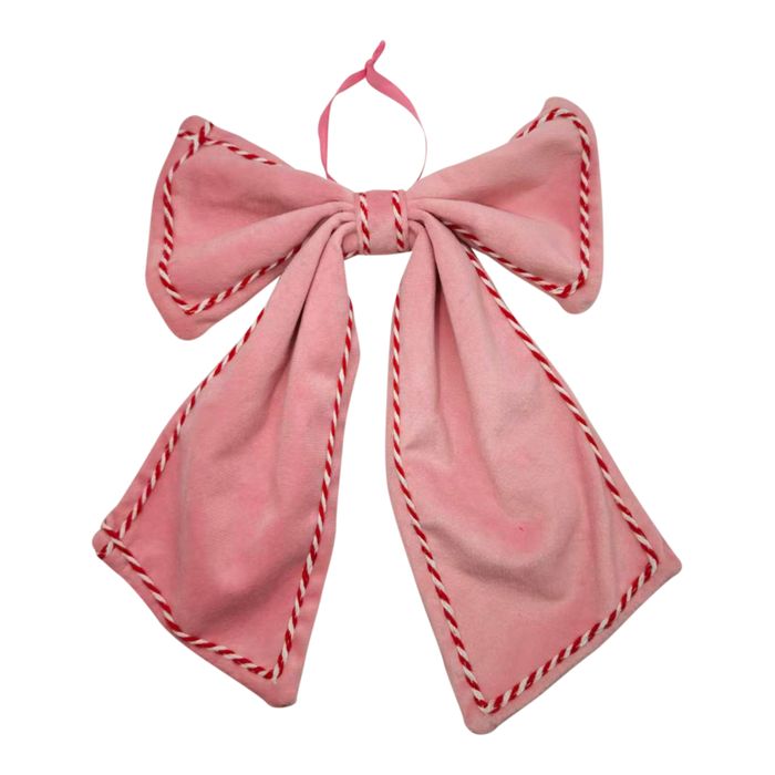 CTC - Pink Bow w/ Candy Red Trimming