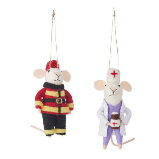 CTC - First Responder Mice Ornaments