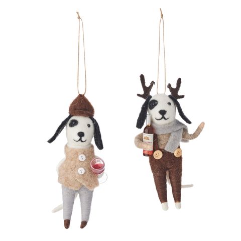 CTC - Wine Dog Ornaments