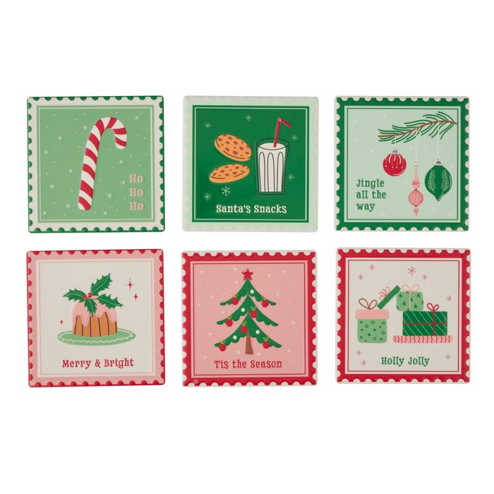 CTC - Xmas Stamp Ceramic Coaster