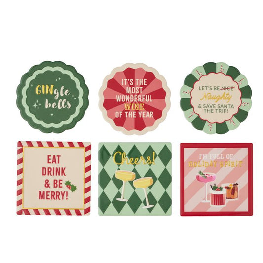 CTC - Xmas Cocktail Ceramic Coaster