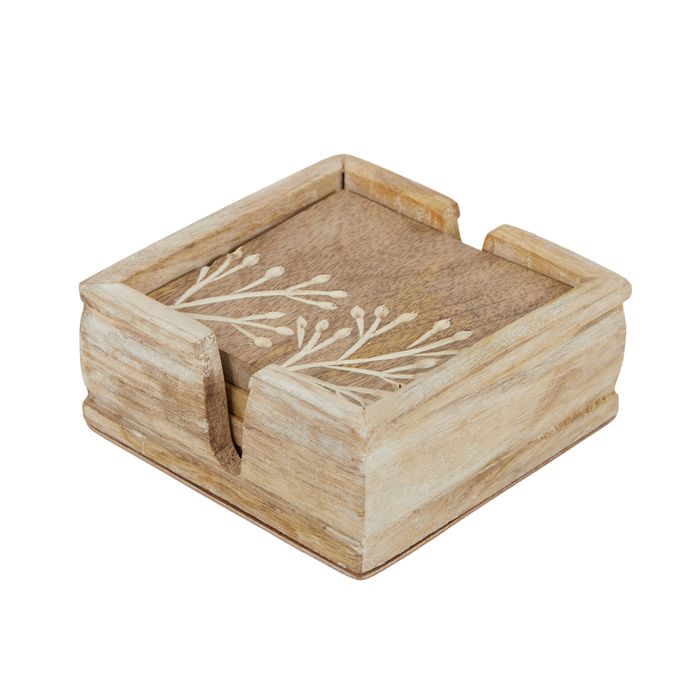 CTC - Meadow S/4 Wood Coaster Set