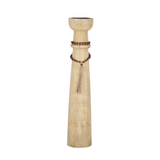 CTC - Filemu Wood Beaded Candle Holders