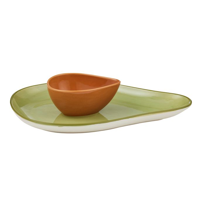 CTC - Guac Ceramic Chip n Dip Plate