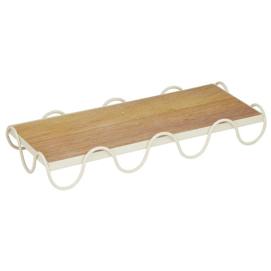 CTC - Loren Sandstone Metal Tray - White