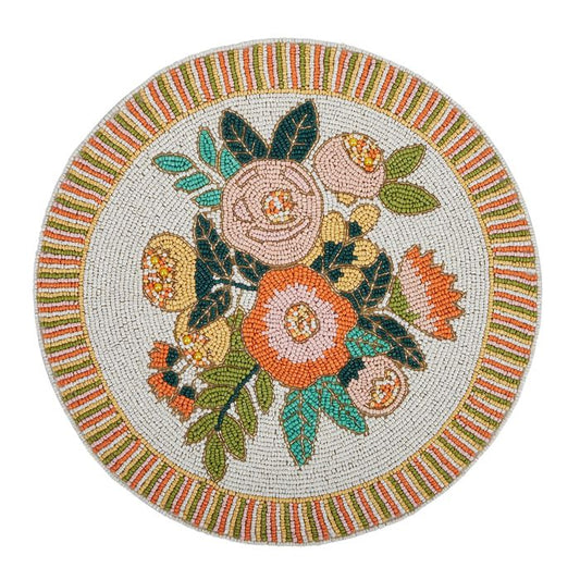 CTC - Flora Beaded Round Placemat