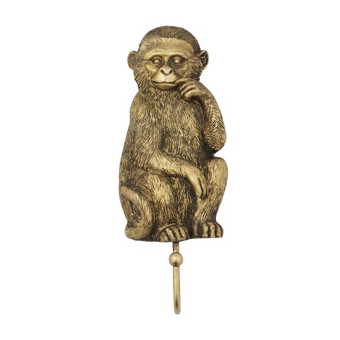 CTC - Mac Monkey Resin Wall Hook - Gold