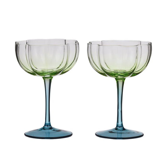 CTC - Lotti Tulip Cocktail Glasses S/2 - Green