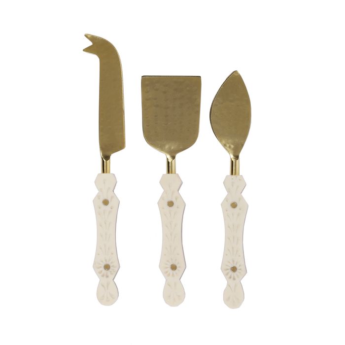 CTC - Grace S/3 Cheese Knives - Ivory/Gold