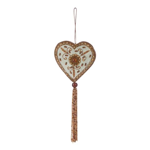 CTC - Saige Beaded Heart - Hanging Decoration