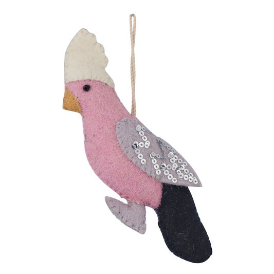 CTC - Pink Felt Galah - Hanging Decoration