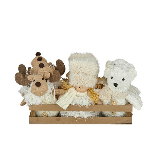 CTC - Fury Christmas Friends - Deer / Angel / Bear - Brown