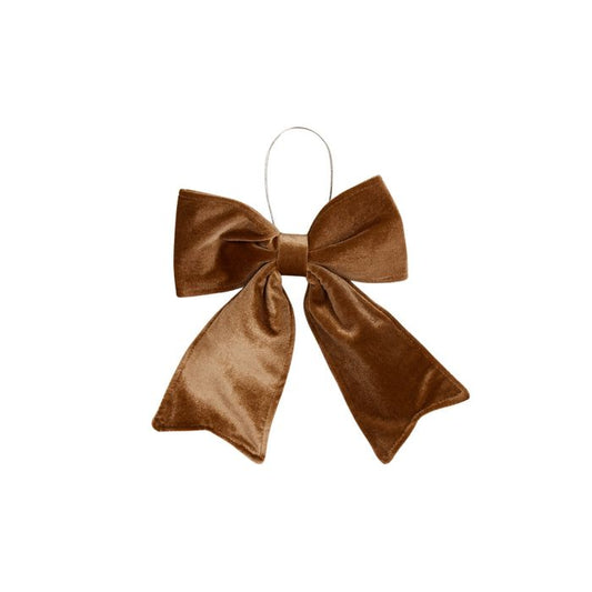 CTC - Brown Velvet Bow - Hanging Decoration