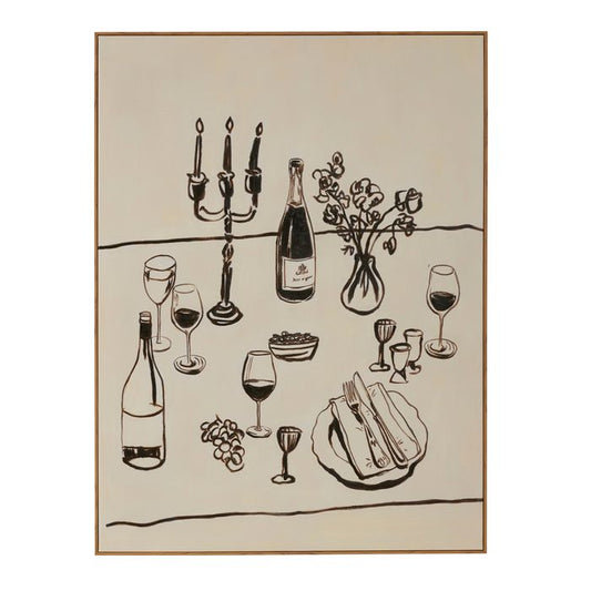 CTC - Soiree Oil Painting - Teak Frame