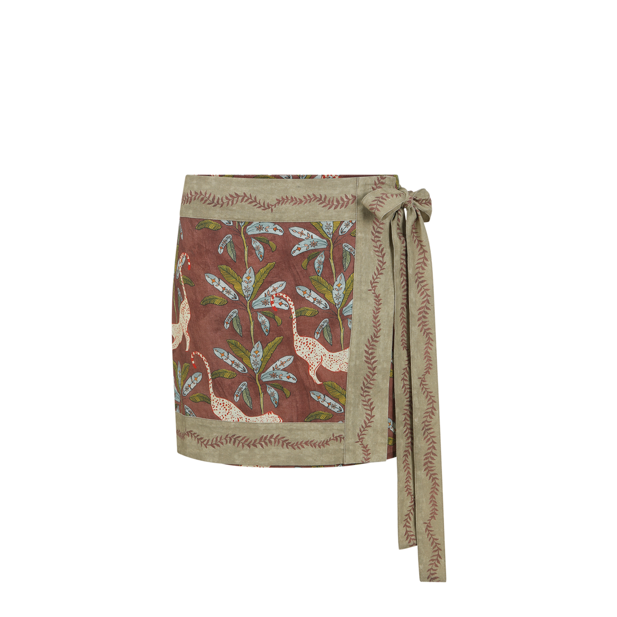 Wandering Folk - Eye of the Jungle Wrap Skirt - Hazel