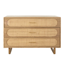 Load image into Gallery viewer, Amalfi - Aspen Rattan/Timber Chest Of Drawers / Side Table - Walnut
