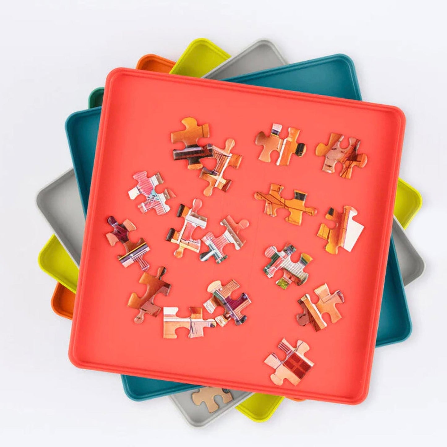 Galison - Puzzle Stackable Sorting Trays - Multi-Coloured