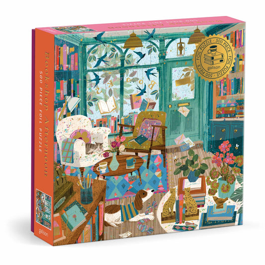 Galison - Bookshop Afternoon Foil Puzzle - 500pc