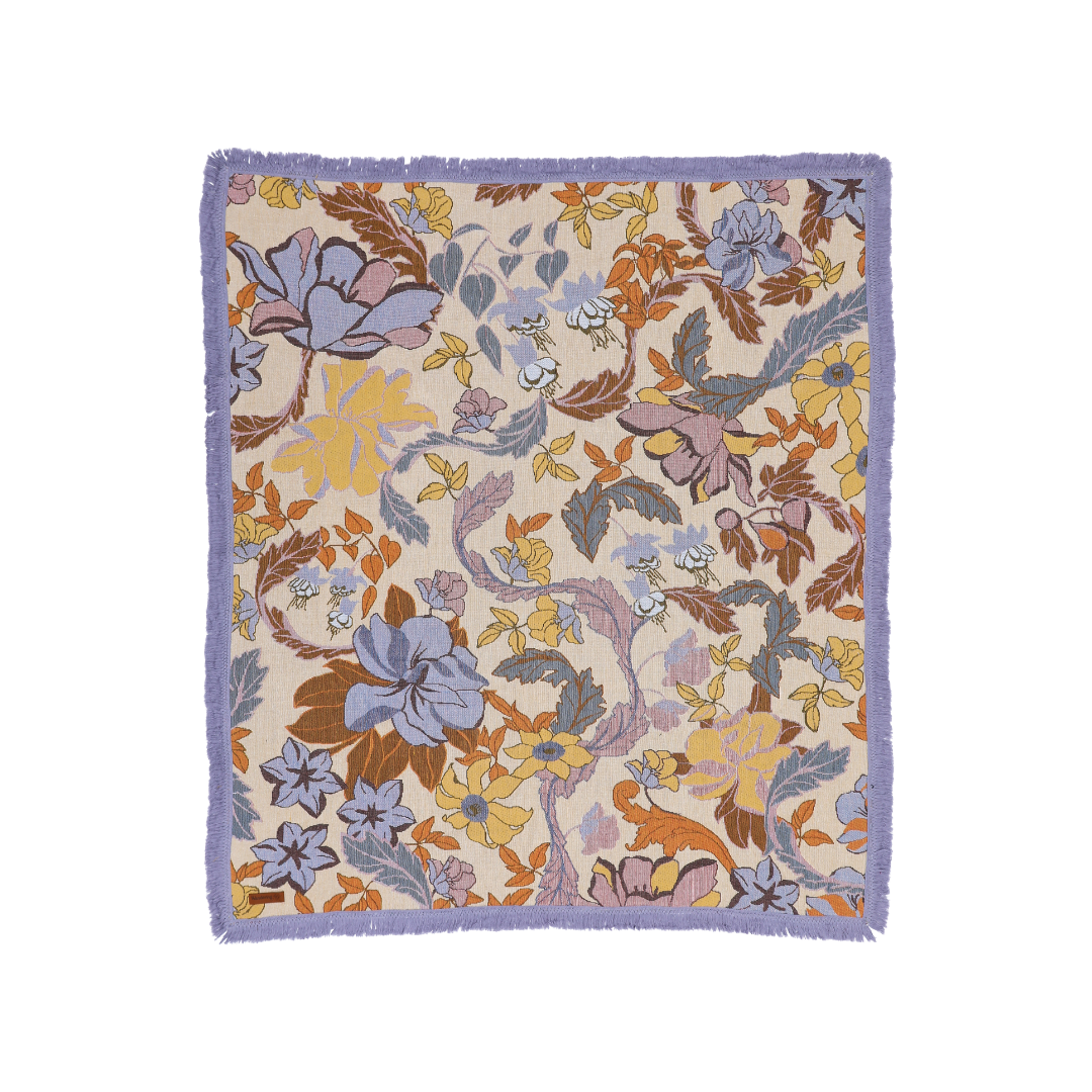 Wandering Folk Throw Rug - Flora - Lavender