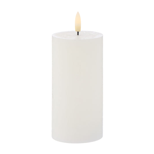 Amalfi - Hughe LED Flickering Pillar Candle - 15cm - White