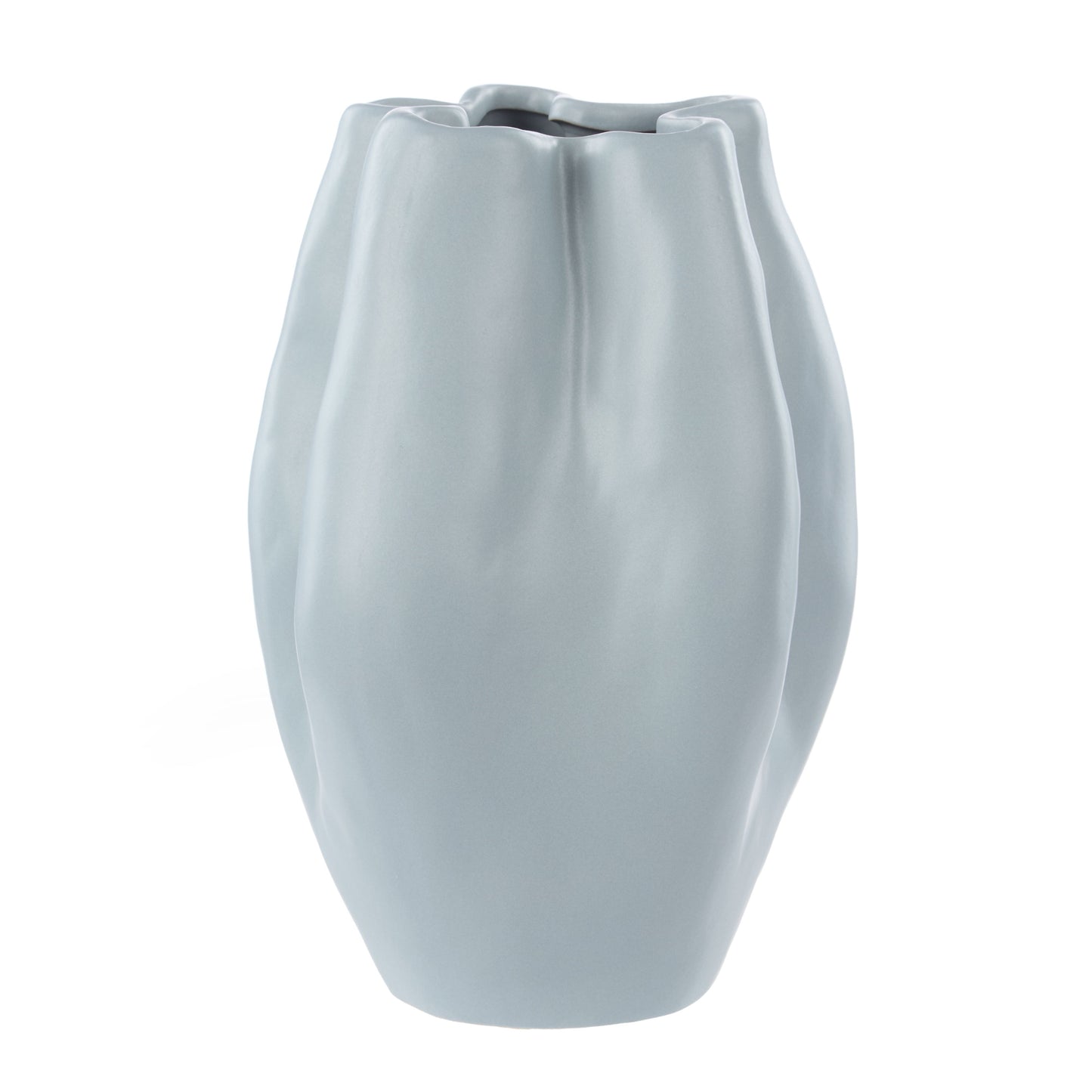 Amalfi Fluid Vase - Tall - Pearl Blue