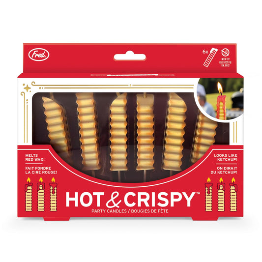 Fred - Hot and Crispy Birthday Candles - 6pcs Set Yellow