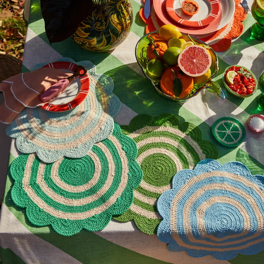 Sage X Clare - Foy Crochet Placemats - Perilla