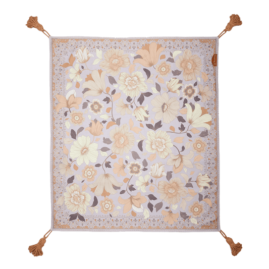 Wandering Folk Picnic Rug - Grande Fleur - Lilac