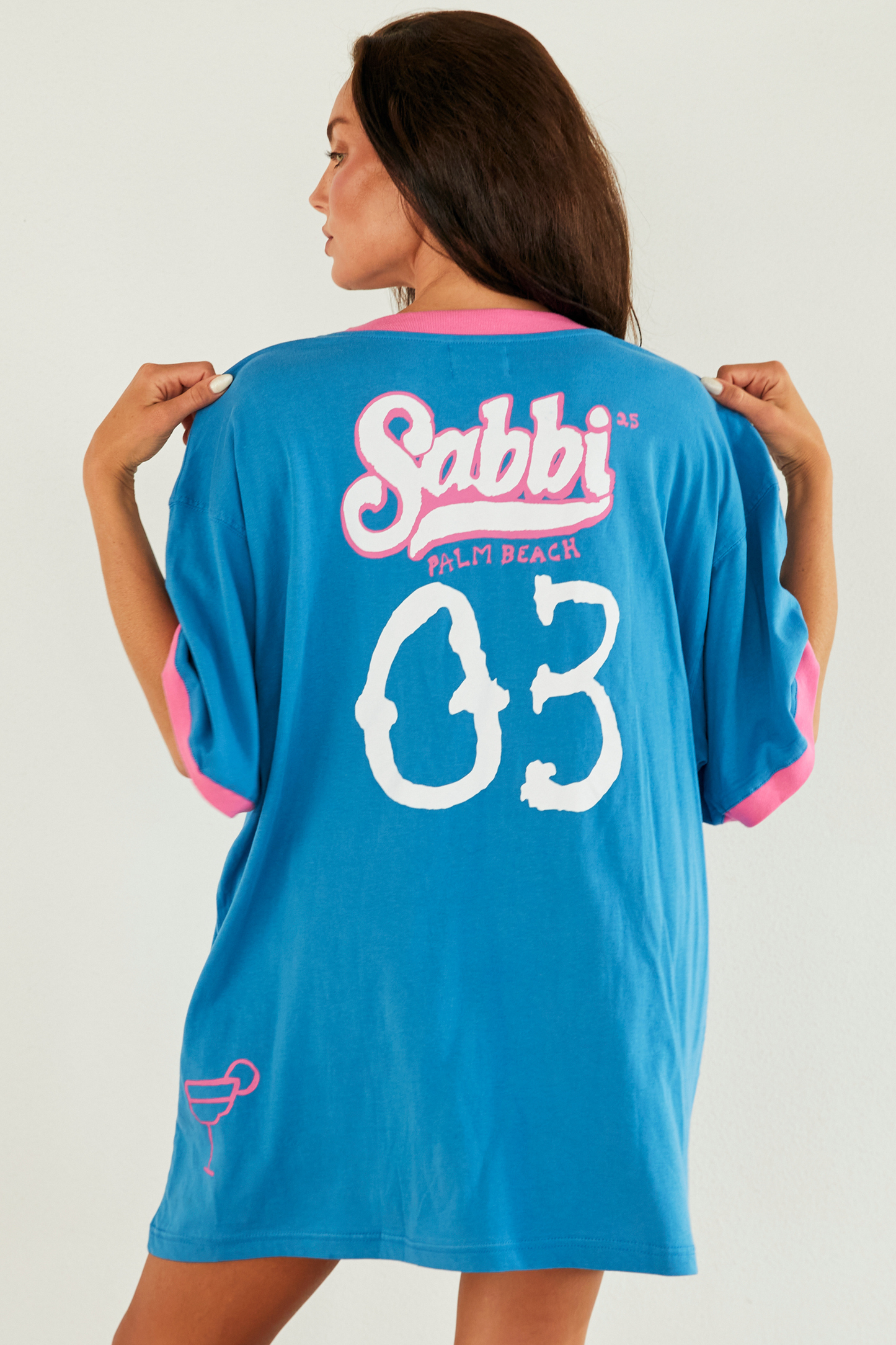 Sabbi - The Very Oversized - Green Flag Tee - Blue