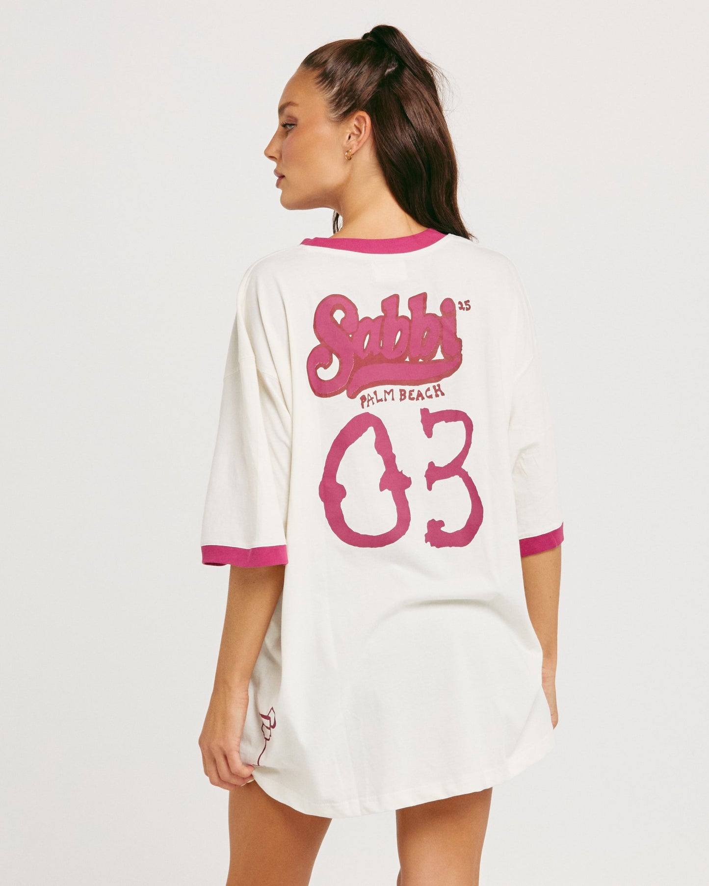 Sabbi - The Very Oversized - Green Flag Tee - Off White