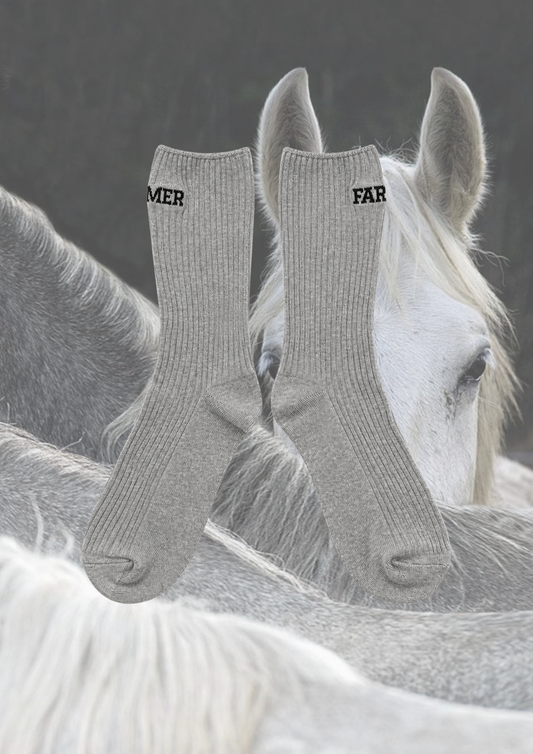 FARMER By Whitney - Grey Gelding Socks