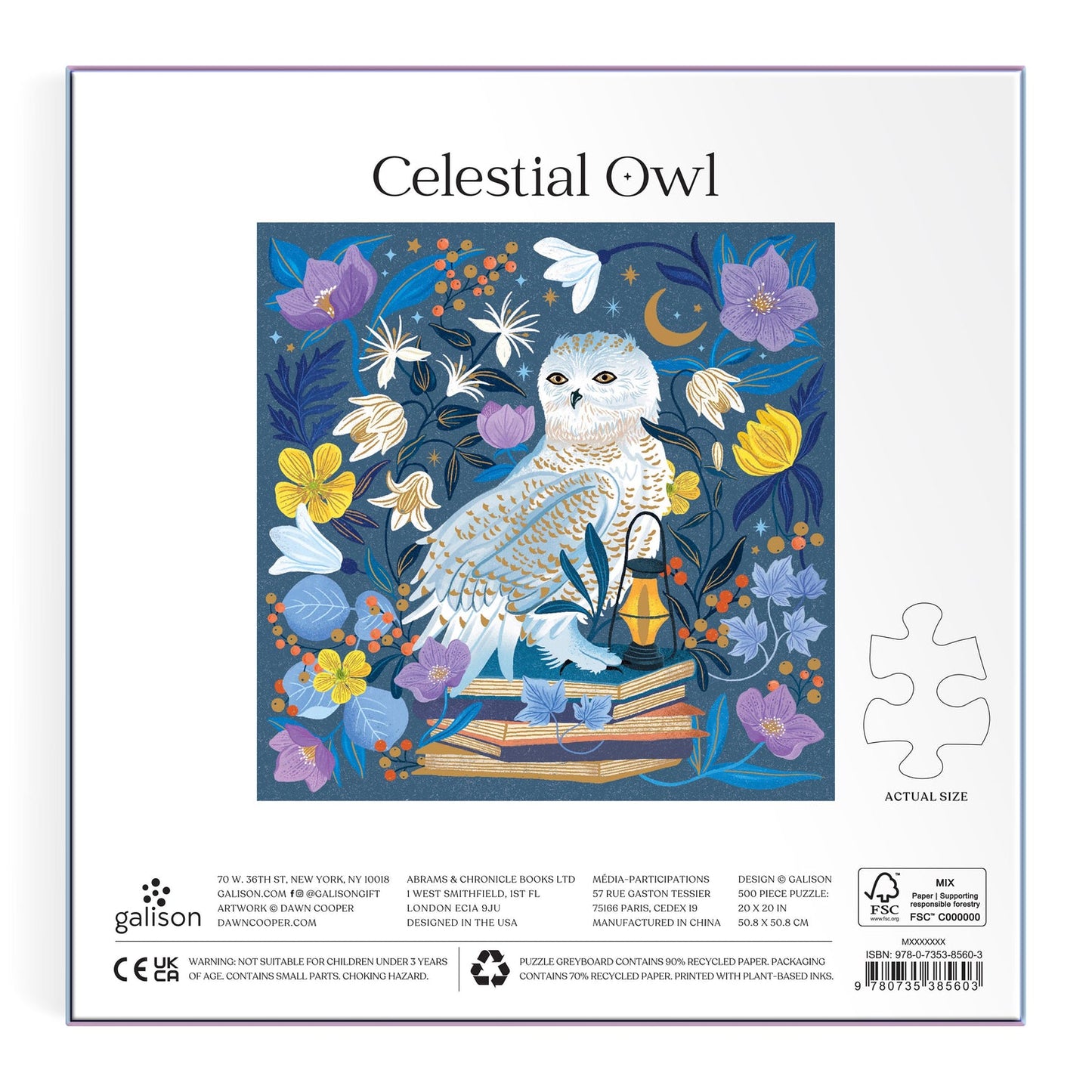 Galison - Celestial Owl Foil Puzzle - 500pc