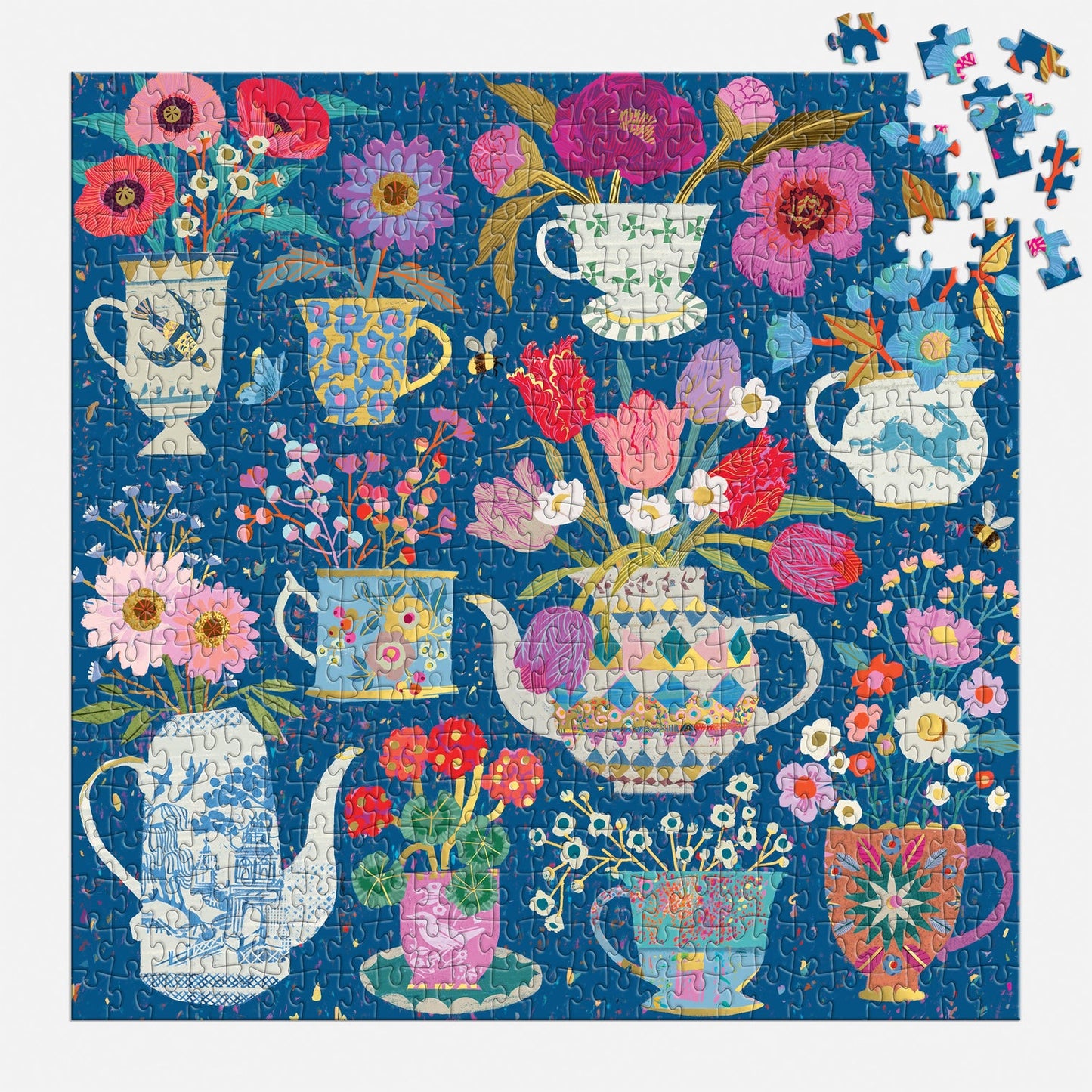 Victoria Ball - Potted Teacups Foil - 500pc Puzzle