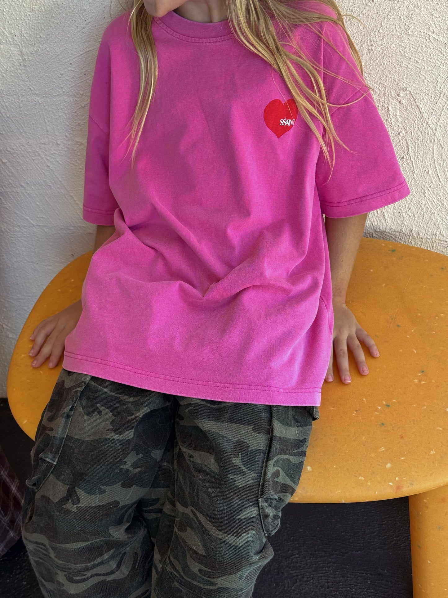 Ssaint Apparel - Heart Tee - Pink - Kids