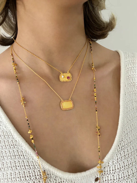 Rubyteva Design - Fez Necklace - Pink Tourmaline