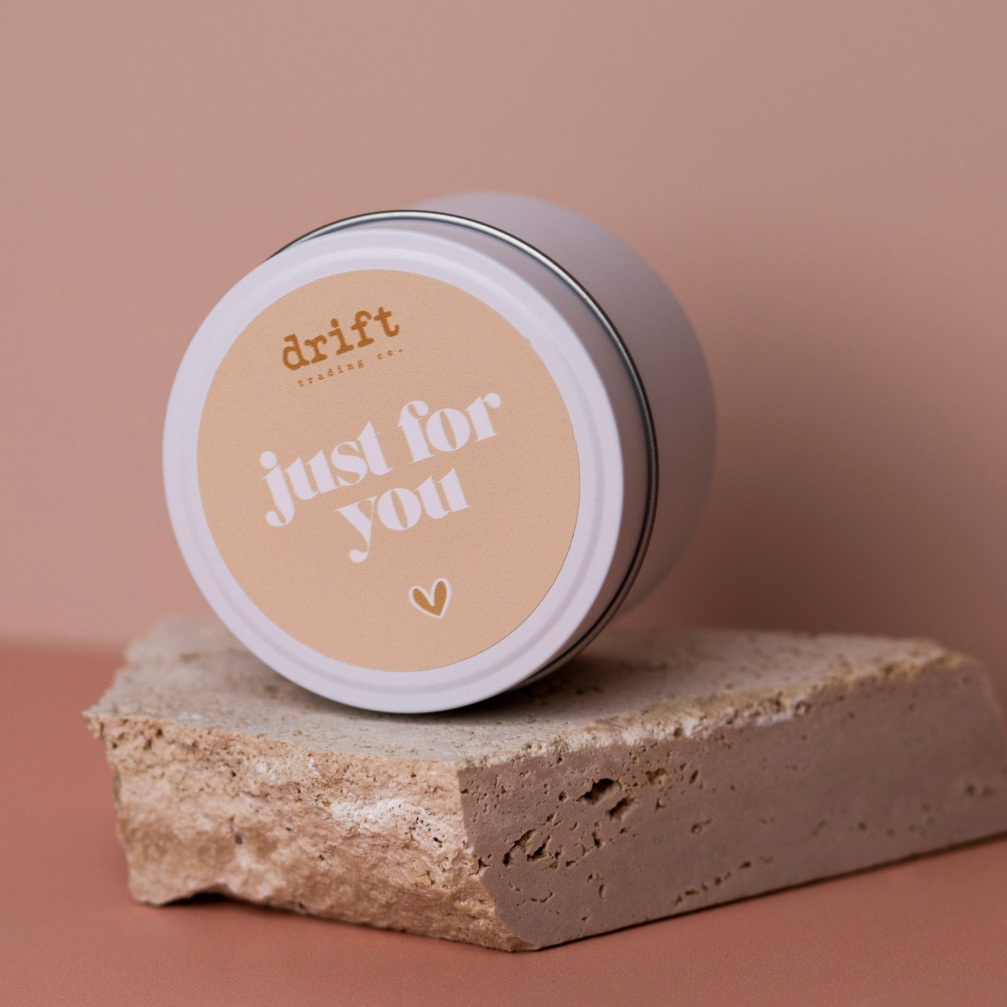Drift - White Tin Candle - Quote Candles
