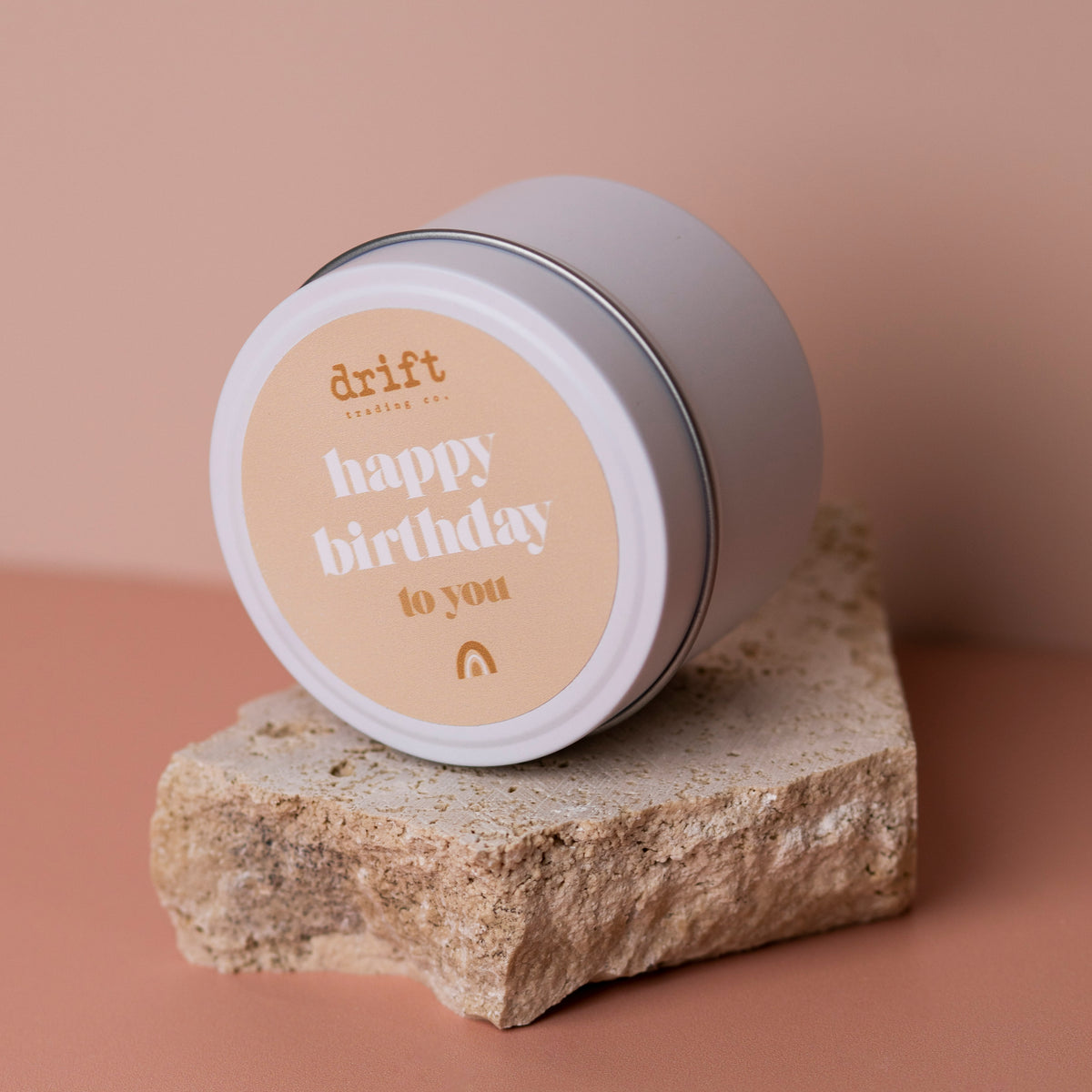 Drift - White Tin Candle - Quote Candles