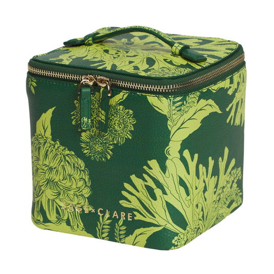Sage X Clare - Delphine Small Vanity Case - Anise