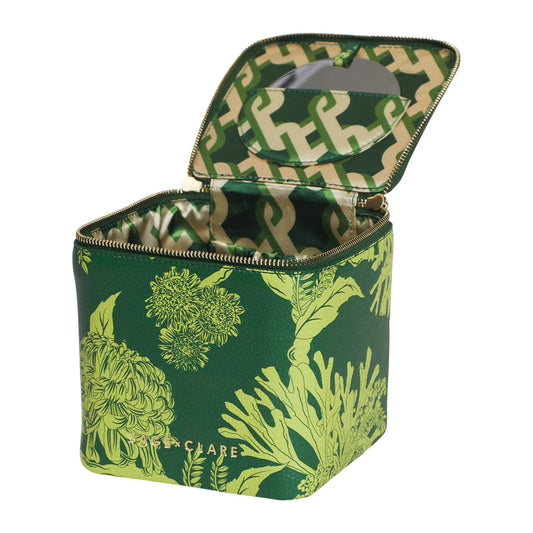 Sage X Clare - Delphine Small Vanity Case - Anise