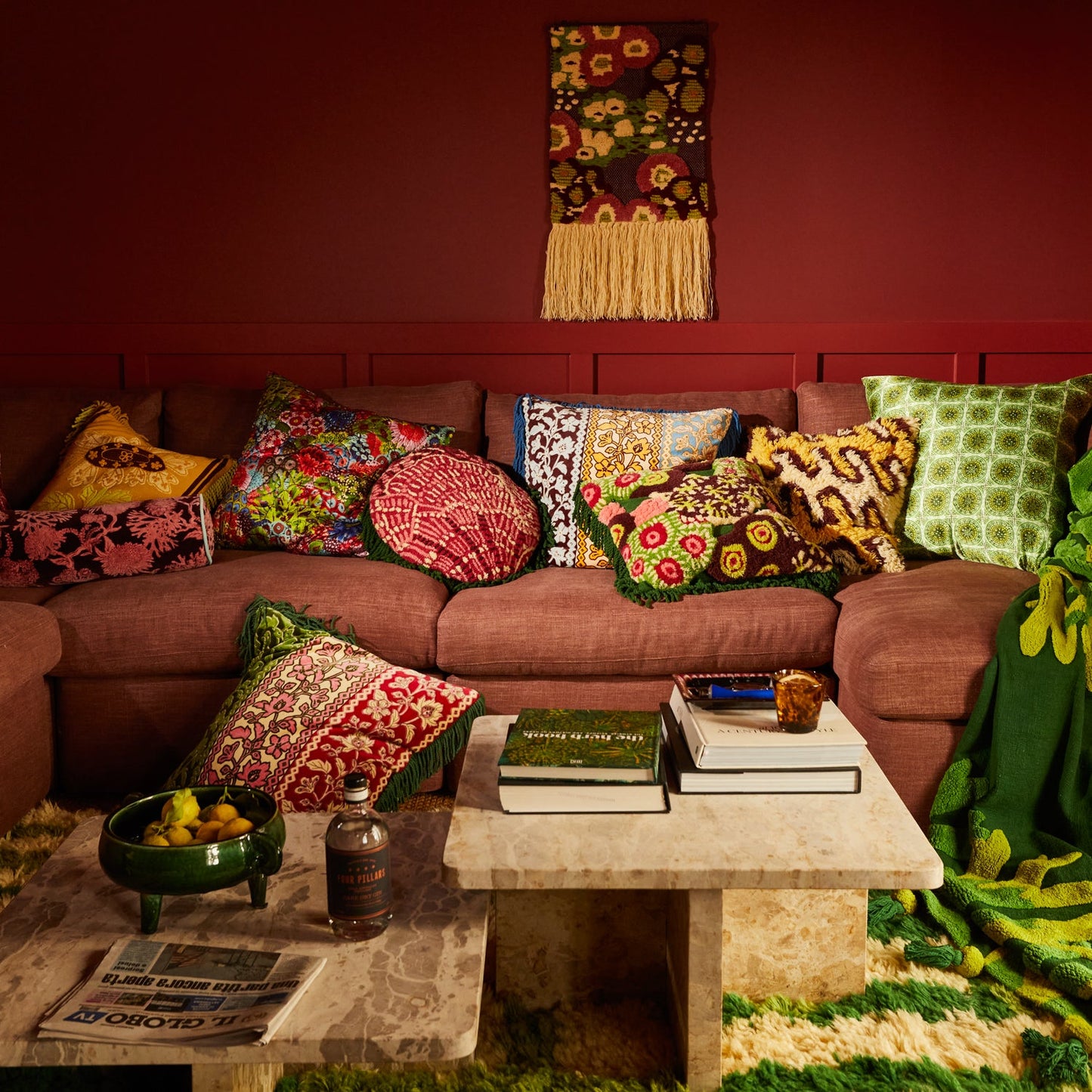 Sage X Clare - Claudelle Punch Needle Cushion