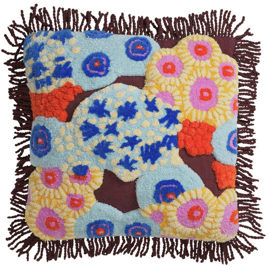 Sage X Clare - Cora Tufted Cushion - Garnet