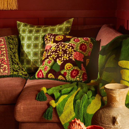 Sage X Clare - Cora Tufted Cushion - Kelp