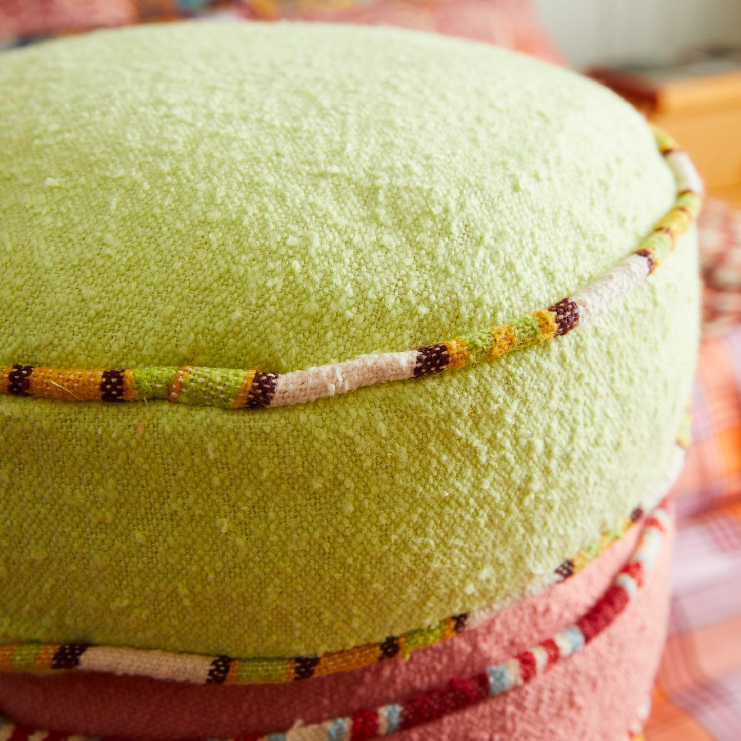 Sage X Clare - Delana Round Cushion - Zest