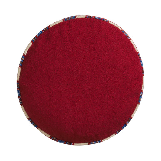 Sage X Clare - Delana Round Cushion - Crimson