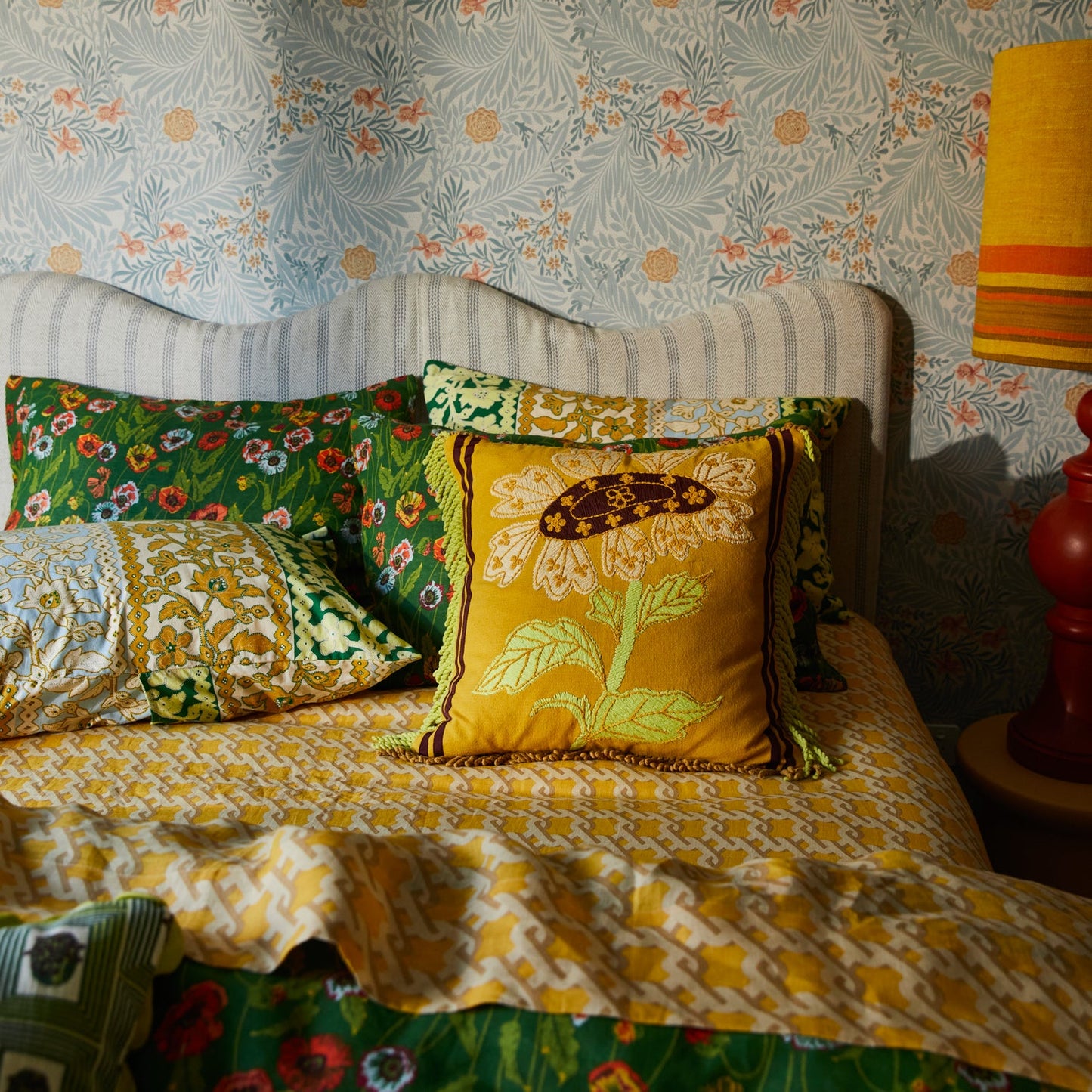 Sage X Clare - Azzura Embroidered Cushion